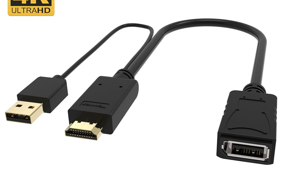 HDMI auf DisplayPort Adapter 4K 60Hz,Adapter HDMI 1.4 Amazon.de