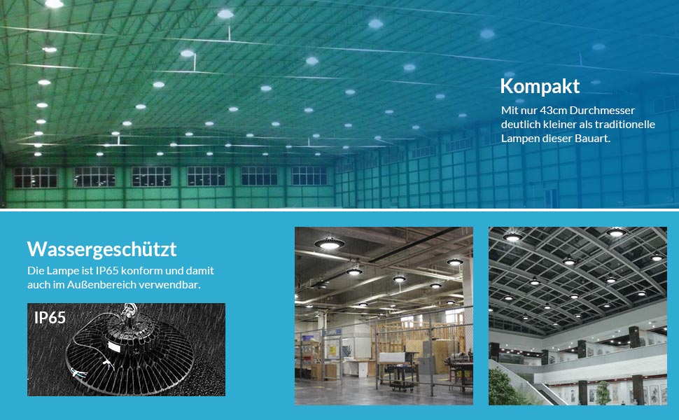 LE LED Hallenstrahler UFO 240W 30000lm Hallenbeleuchtung Industrielampe