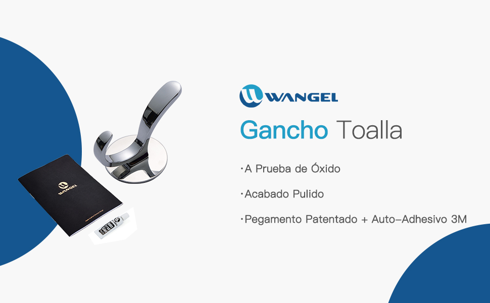 Wangel Adhesivo Fuerte Gancho Robe Sombrero Ropa Toalla Baño ...