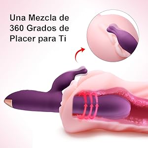 Luvkis Rabbit Masajeador Vibrador giratorio con estimulación ...