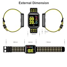 Pulsera Inteligente Deportiva,AURSEN Impermeable IP68 Mujer Hombre ...