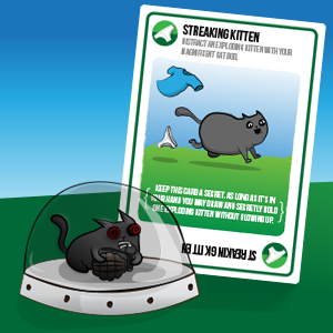 streaking kitten card