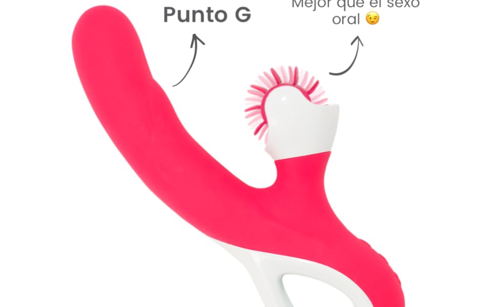 Vibrador conejito Lyo, con lenguas de silicona giratorias que ...