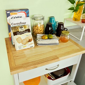 SoBuy® Carrito de servir, estantería de cocina, carrito de ...