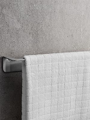 WEISSENSTEIN Toallero de barra baño 45 cm | Toallero lavabo acero inoxidable | Toallero adhesivo baño | Portatoallas pared sin taladro