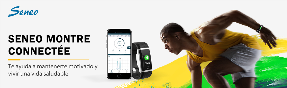 Seneo Fitness Tracker, Reloj Inteligente con Pulsómetro, IP67 ...