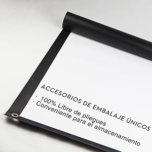 Pantalla Proyector Enrollable, NIERBO Pantalla de Proyección 100 ...