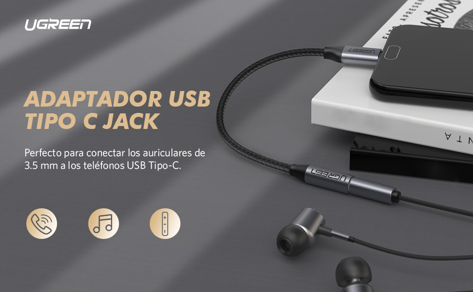 cable usb c a auriculares