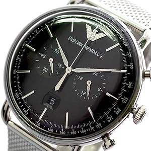 新品 EMPORIO ARMANI 腕時計 ブラック×シルバー AR11104 Amazon.co.jp: EMPORIO ARMANI エンポリオアルマーニ AR11104 腕時計