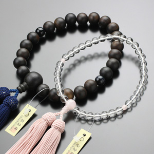 Amazon | 念珠ドットコム ≪ペア数珠≫ 数珠 男性用（22玉 縞