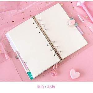 Amazon | RIBENN A6 6穴 バインダーノート 手帳 透明なカバー