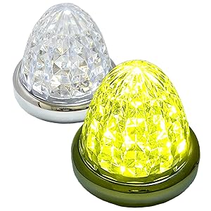 マーカーランプ 8個セット e-auto fun LEDサイドランプ マーカーライト 丸型 DC12V/24V兼用