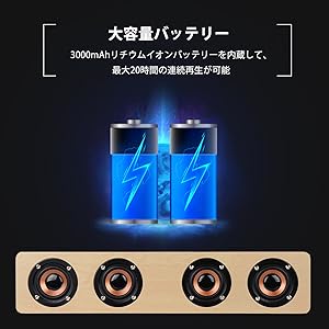 Amazon.co.jp: Bluetoothスピーカー PC サウンドバー 木製