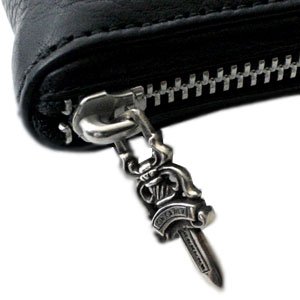 クロムハーツ ウォレット セメタリークロスパッチ ブラック ヘビーレザー CHROME HEARTS クロムハーツ Wallet ウォレット 財布 レザー