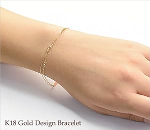 【春服コーデ】18金２連ミラーボールブレスレット Amazon | [四葉のクローバー]18金 ブレスレット 18k K18