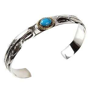 WING HANDS 銀縄ターコイズブレスレット　バングル　STERLING WING HANDS 銀縄ターコイズブレスレットバングルSTERLING