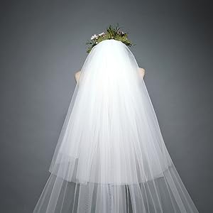 Amazon.co.jp: [misaki] ウエディングベール ロングベール 花嫁