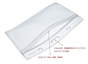 Amazon | Fushing 100個クリアネーム 名札IDカードホルダー