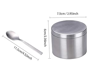 容器とスプーンセット 純銀　60g 純銀 スプーンセット（Joseph Rodgers & Sons） - 鎌倉