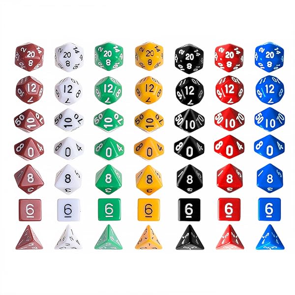 Amazon | KUUQA 7色×7種 49個 ダイス trpg クトゥルフ 神話