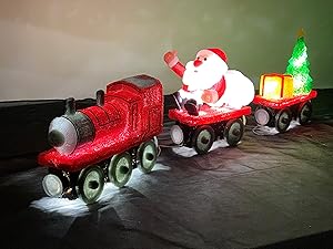 Amazon.co.jp: 機関車サンタ（3両セット）サンタトレイン 全長100cm