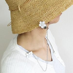 B26❤️ 薔薇　ランプワーク　トンボ玉　帽子クリップ　帽子チェーン　　帽子 B26❤️ 薔薇 ランプワーク トンボ玉 帽子クリップ 帽子チェーン