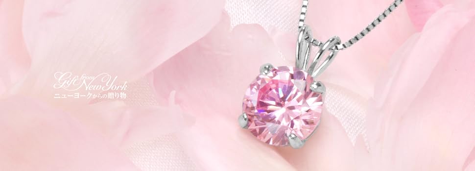 Amazon Gift From New York ネックレス レディース 1 25ct 14金 ホワイトゴールド 一粒ネックレス ピンク 金属アレルギー対応 女性 プレゼント ネックレス 通販 Amazon Gift From New York ネックレス レディース 1 25ct 14金 ホワイトゴールド 一粒ネックレス ピンク 金属アレルギー対応 女性 プレゼント ネックレス 通販
