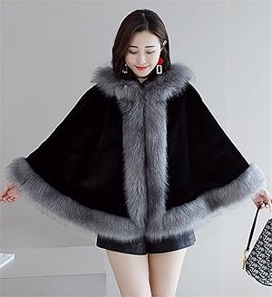Amazon | [JinNiu] [ジンニュウ] レディース ケープ コート