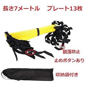 Amazon.co.jp: ラダー トレーニングラダー 7Mプレート13枚 収納