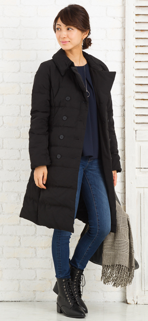 Amazon スタイリッシュ トレンチ風ダウンコートmct 62 9号 コート ジャケット 通販