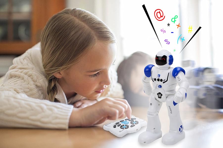 Amazon Co Jp Wishtime ラジコンロボット人型ロボットおもちゃ 多機能ロボット 電動ロボット 男の子 贈り物 誕生日 ギフト 入園 クリスマス 新年 子供の誕生日プレゼント知育玩具 スマートラジコンロボット6歳以上 おもちゃ