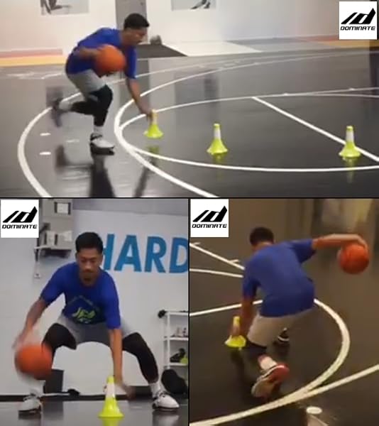 DOMINATE バスケットボール練習用コーンセット DOMINATEリップコーン1（黒色4個） ⅹ DOMINATEリップコーン2