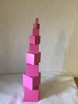 モンテッソーリ教具 -- ピンクタワー 大 教材用サイズ -- Montessori 知育玩具教具 幼児早期教育 モンテキッズ 本格教材 算数 お Amazon.co.jp: 【MONTE Kids】モンテッソーリ教具 - ピンク