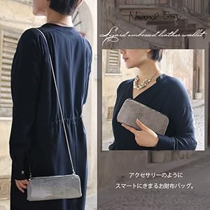 美品♡IENA CURRENTAGE レーシーポロ Amazon | [ニュートラルグレイ] お財布ポシェット クレール