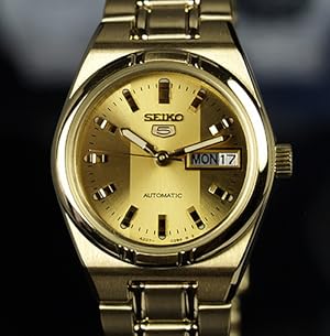 稼動 腕時計　SEIKO セイコー　ゴールド　手巻き式　レディース　H30 Seiko 5 セイコー SEIKO 腕時計 セイコーファイブ 自動巻(手巻