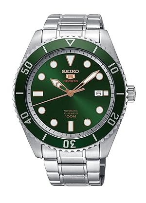 SEIKO5 SNXA21 自動巻き ステンレス無垢バンド 廃番カラー グリーン SEIKO5 SNXA21 自動巻き ステンレス無垢バンド 廃番カラー