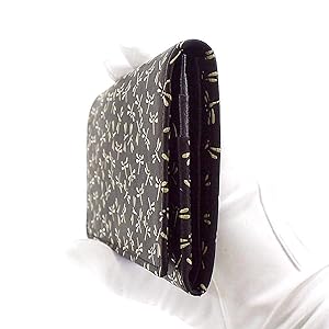 Amazon | [印傳屋] 印伝 長財布 束入M 小銭入れあり 鹿革 黒地