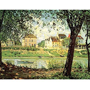 レピーヌ・スタニテラス、セーヌ川の畔、希少な画集より、新品高級額装付 レピーヌ・スタニテラス、セーヌ川の畔、希少な画集より、新品