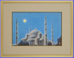 平山郁夫 絵画 ブルーモスクの夜 楽天市場】平山郁夫 絵画 ブルーモスクの夜 送料無料 【複製