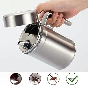 Amazon｜円筒形ステンレス オイルポット ステンレス製 Zyurong