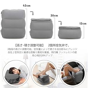 【新品未開封】IFLY フットレスト 3段階調整 5個セット Amazon | IFLY 飛行機 フットレスト 子供 エアー足枕 空気足置き
