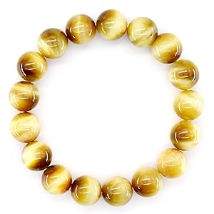 【ほぅ】ゴールドタイガーアイのゴムブレスレット ほぅ】ゴールドタイガーアイのゴムブレスレット ゴールデン