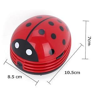 Amazon | 卓上クリーナー テントウ虫型 ハンディクリーナー ミニ乾電池