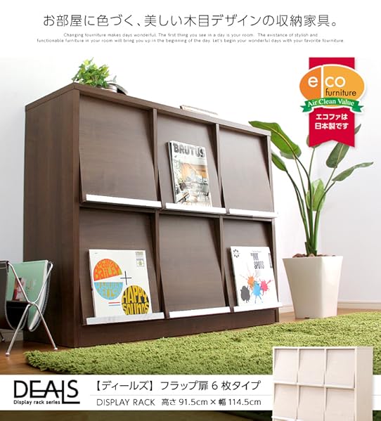 Amazon.co.jp: DS120-F6 ディスプレイラック フラップ扉 6枚