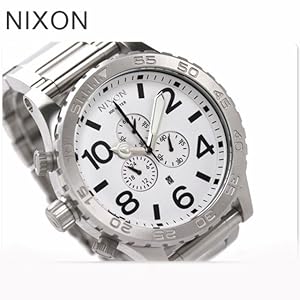 NIXON 51-30 CHRONO クロノグラフ 時計 シルバー/ホワイト Amazon.co.jp: [ニクソン] NIXON 腕時計 メンズ 51-30 クロノ