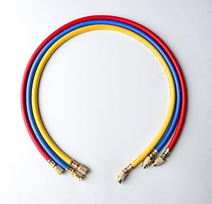 R12 エアコンガス　3本 Amazon.co.jp: R134a R12 R22 R502 交換用 ガス チャージ ホース