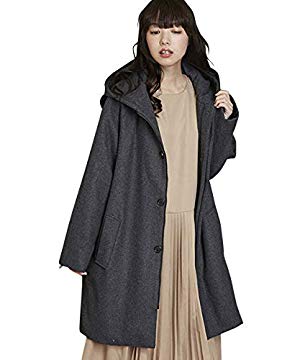 unrelaxing メルトンフードロングコート グレー Amazon | (アンリラクシング) Unrelaxing メルトン比翼フード