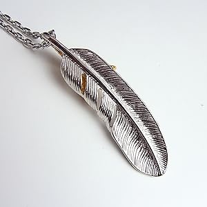 *S　　大人気　SBG フェザーネックレス SBG（エスビー）の「SBG 特大頭金イーグル7枚フェザーネックレス
