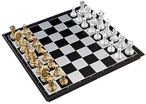 チェス盤（金と銀） Amazon | 【四葉堂オリジナル】豪華なボードゲーム 金と銀の