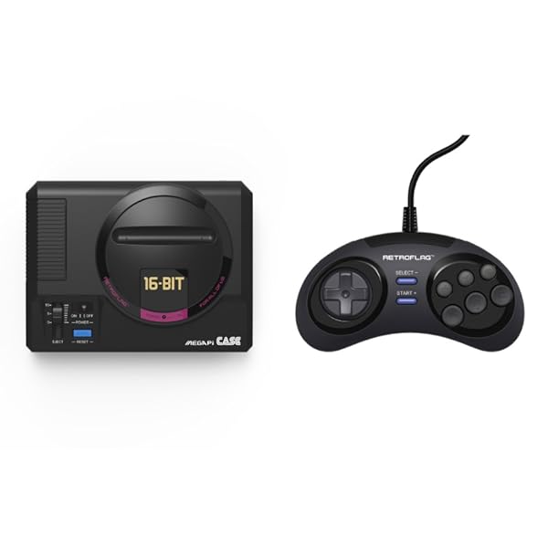 Amazon レトロフラッグmegapiケースメガドライブケースラズベリーパイ3 B Bプラス Pi2ゲームケース セット ケース コントローラー Retoroflag Pcケース 通販